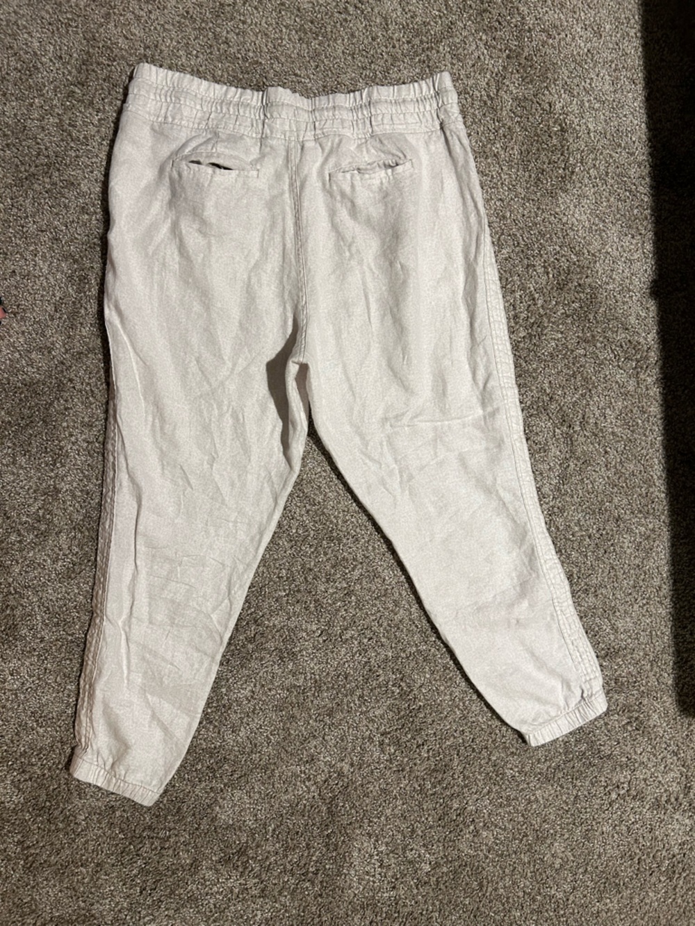 Athleta Light Beige/Cream Jogger Track Pants